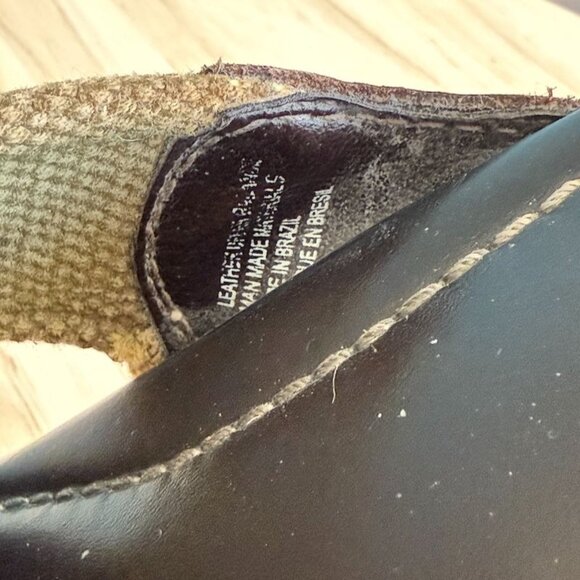 Vintage Womens Harley-Davidson 9 Platform Sandals Open Toe High Heel Olive Green - Picture 9 of 15